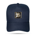 Boné Azul Marinho Snapback Quadrado Metal Gold