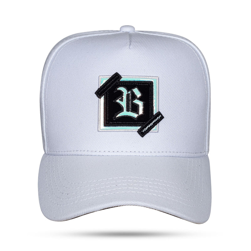 Boné Branco Snapback Square Holográfico