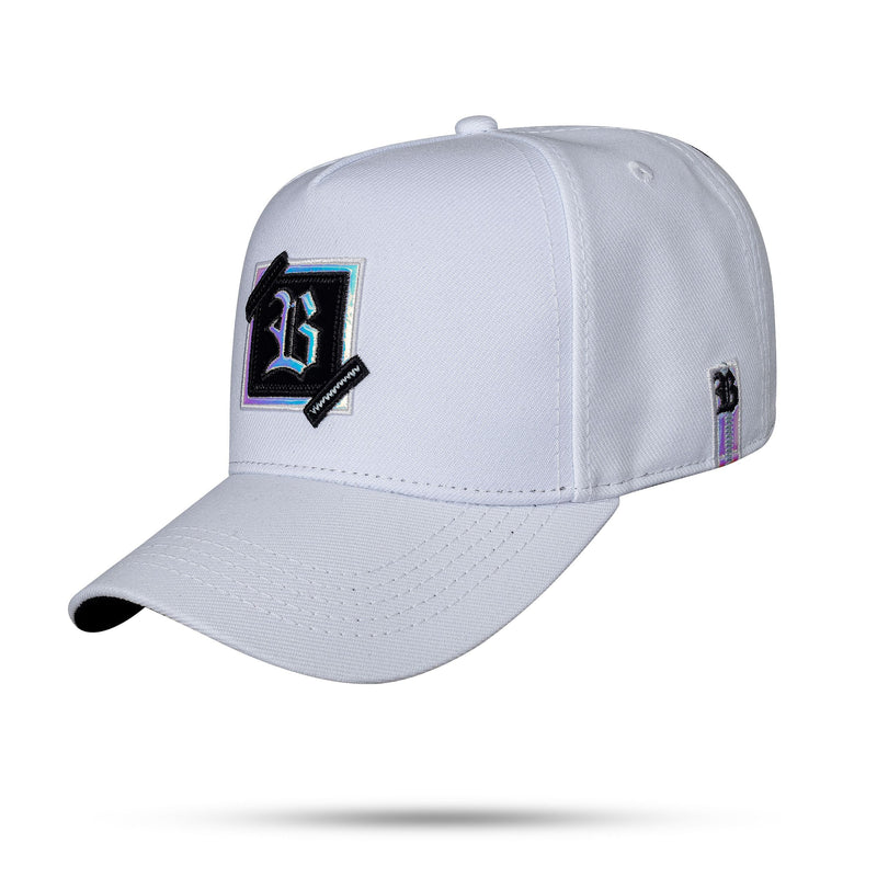 Boné Branco Snapback Square Holográfico