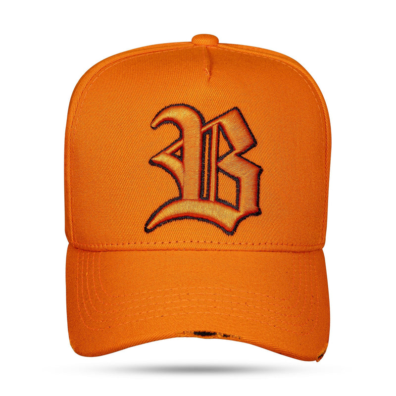 Boné Laranja Snapback Logo Countour Destroyer Preto