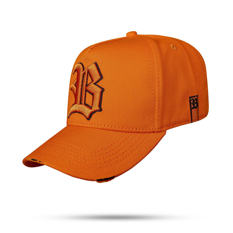 Boné Laranja Snapback Logo Countour Destroyer Preto