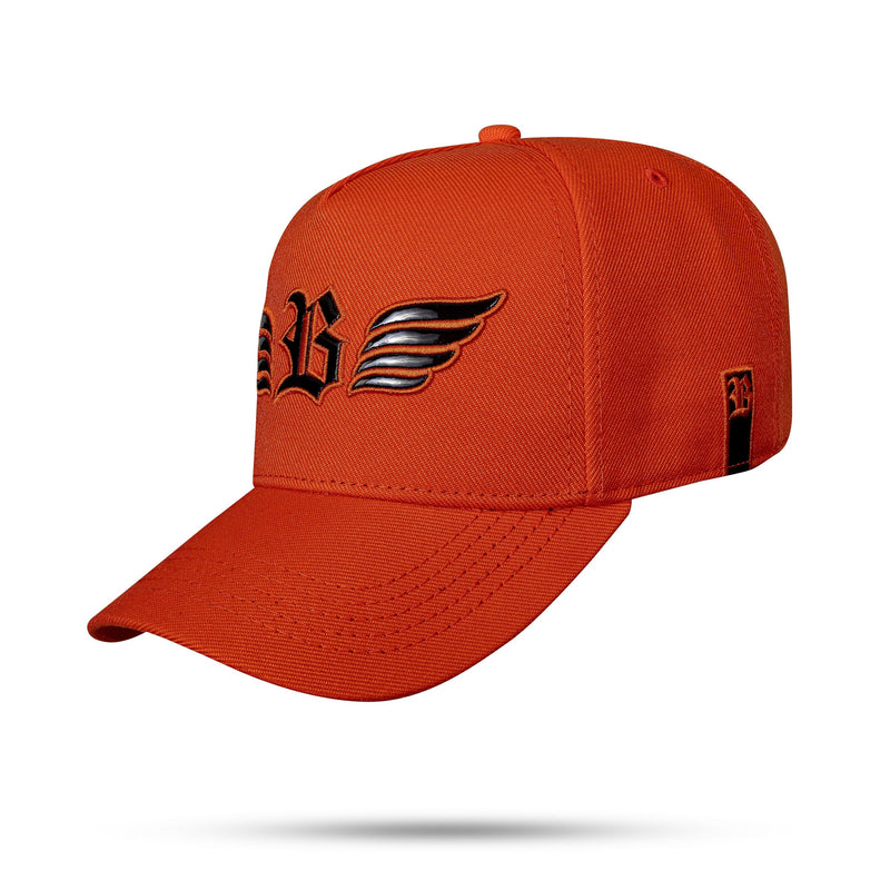 Boné Laranja Snapback Front Wings