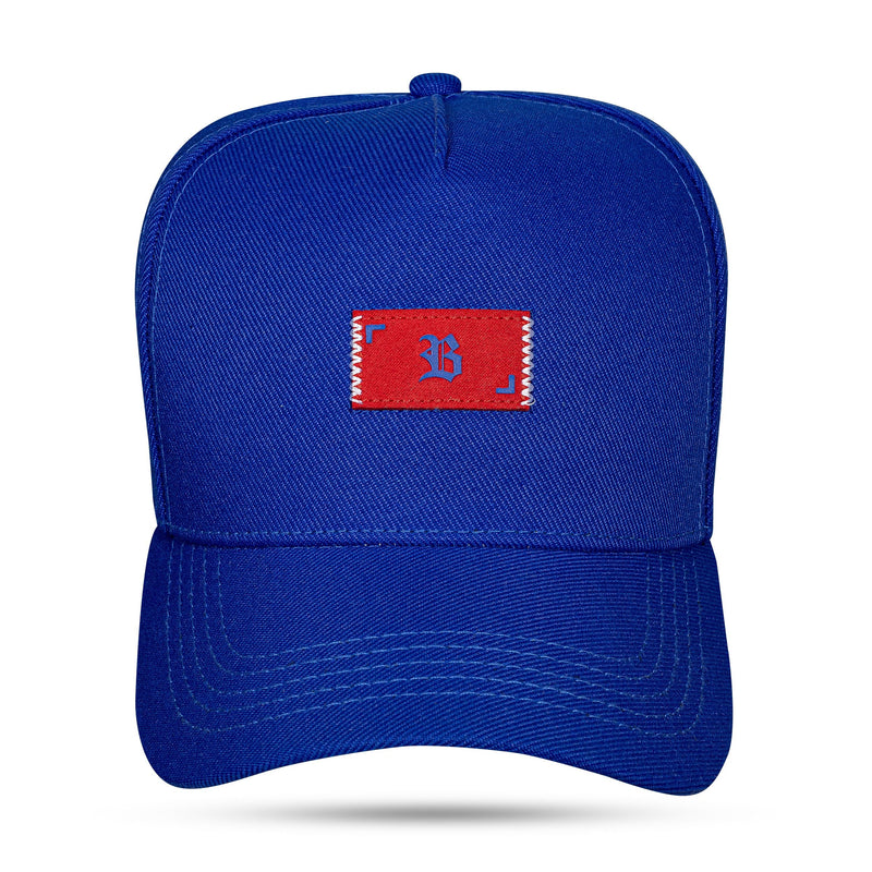 Boné Azul Royal Snapback Snip Vermelho