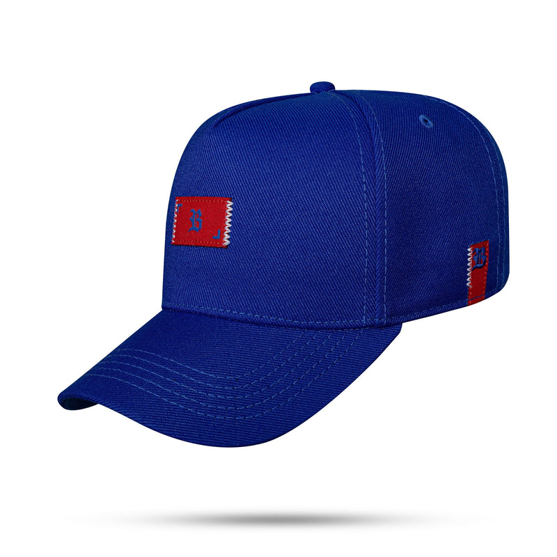 Boné Azul Royal Snapback Snip Vermelho