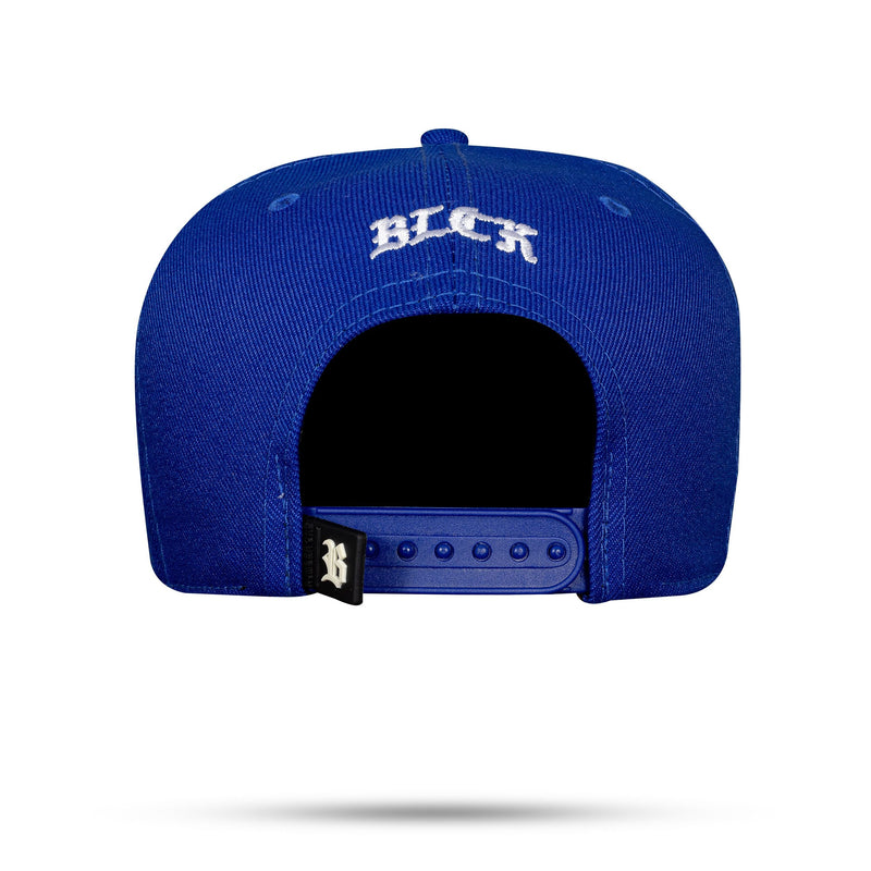 Boné Azul Royal Snapback Snip Vermelho