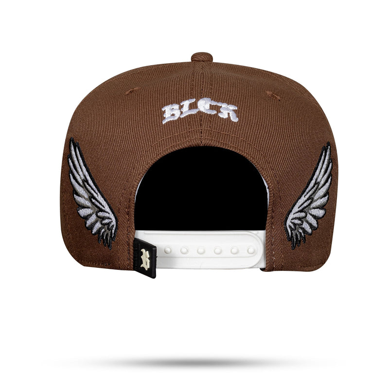 Boné Marrom Chocolate Snapback New Wings