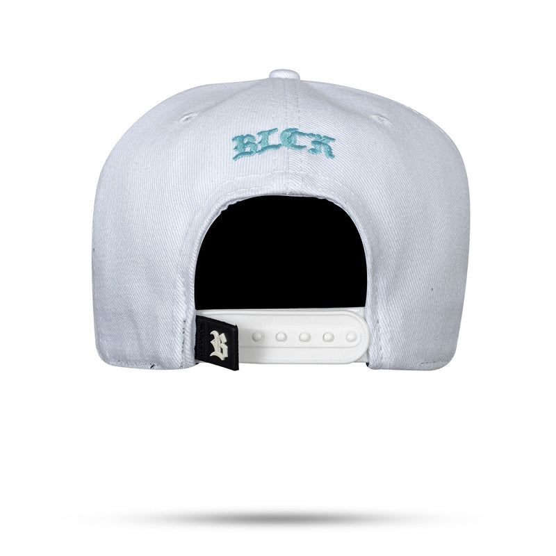 Boné Branco Snapback Logo Countour Destroyer Azul