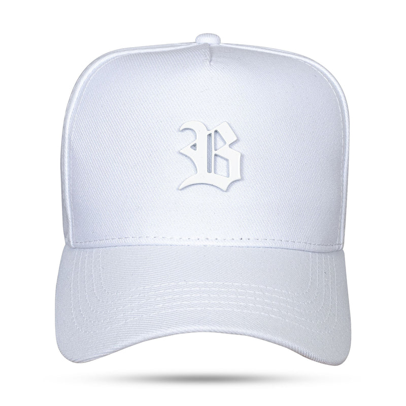 Boné Branco Snapback Basic Metal Brihante All White