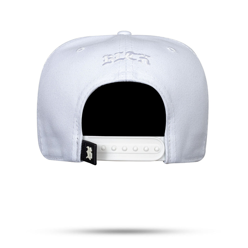 Boné Branco Snapback Basic Metal Brihante All White