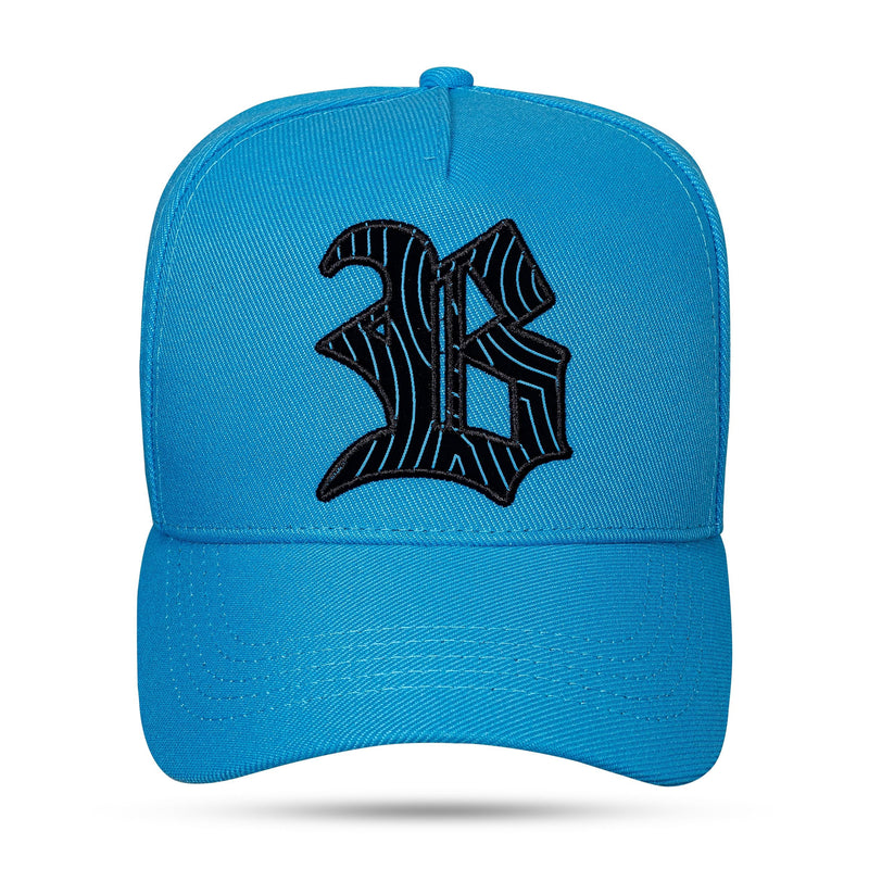 Boné Azul Celeste Snapback Logo Listras