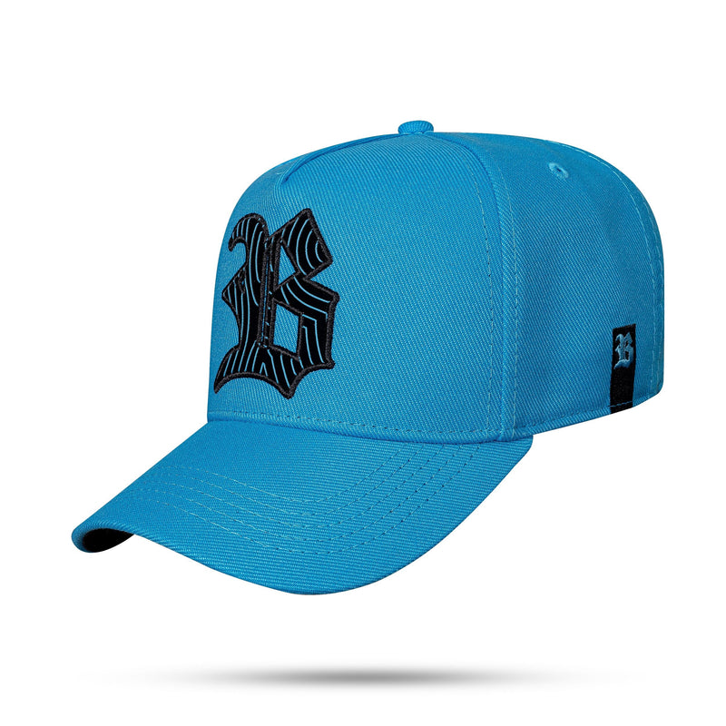 Boné Azul Celeste Snapback Logo Listras