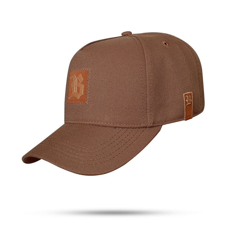 Boné Marrom Chocolate Snapback Quadrado Fosco