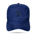 Boné Azul Marinho Snapback Suede Metal Brilhante