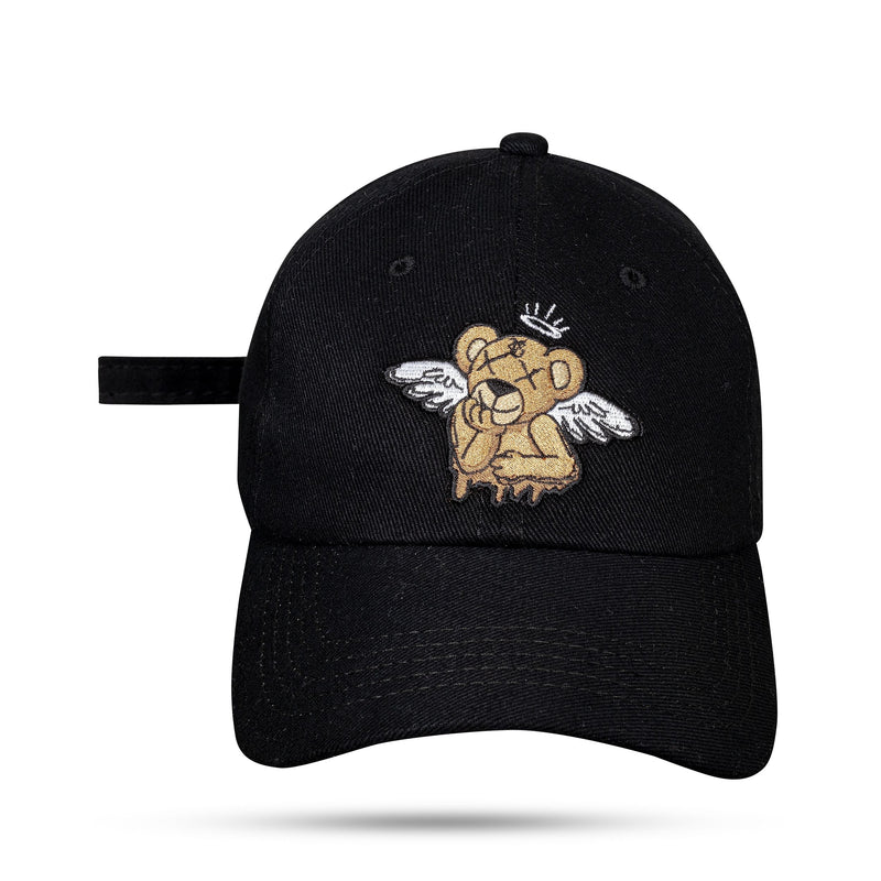 Boné Preto Dad Hat Angel Bear