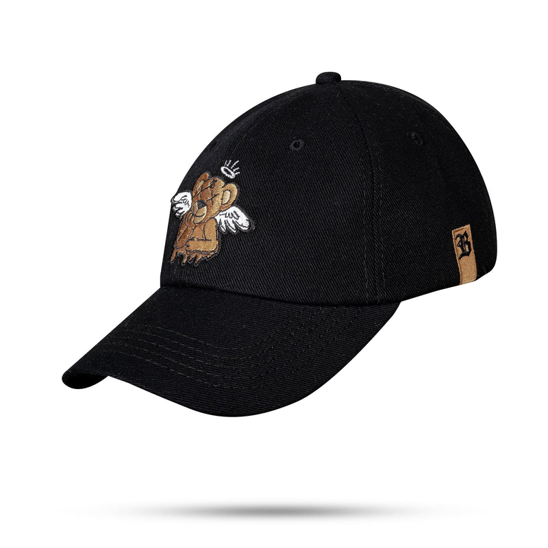 Boné Preto Dad Hat Angel Bear