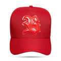 Boné Vermelho Snapback Verniz Alto Relevo