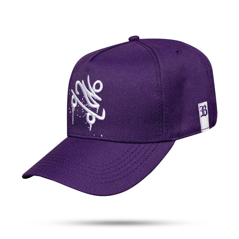 Boné Charlie Brown Jr. - Roxo Snapback Sk8 Branco - Blck Brasil