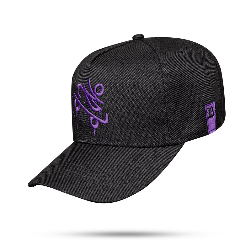 Boné Charlie Brown Jr. - Preto Snapback Sk8 Roxo - Blck Brasil