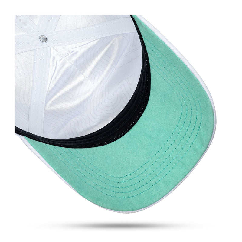 Boné Branco Snapback Follow The Leader Verde Água