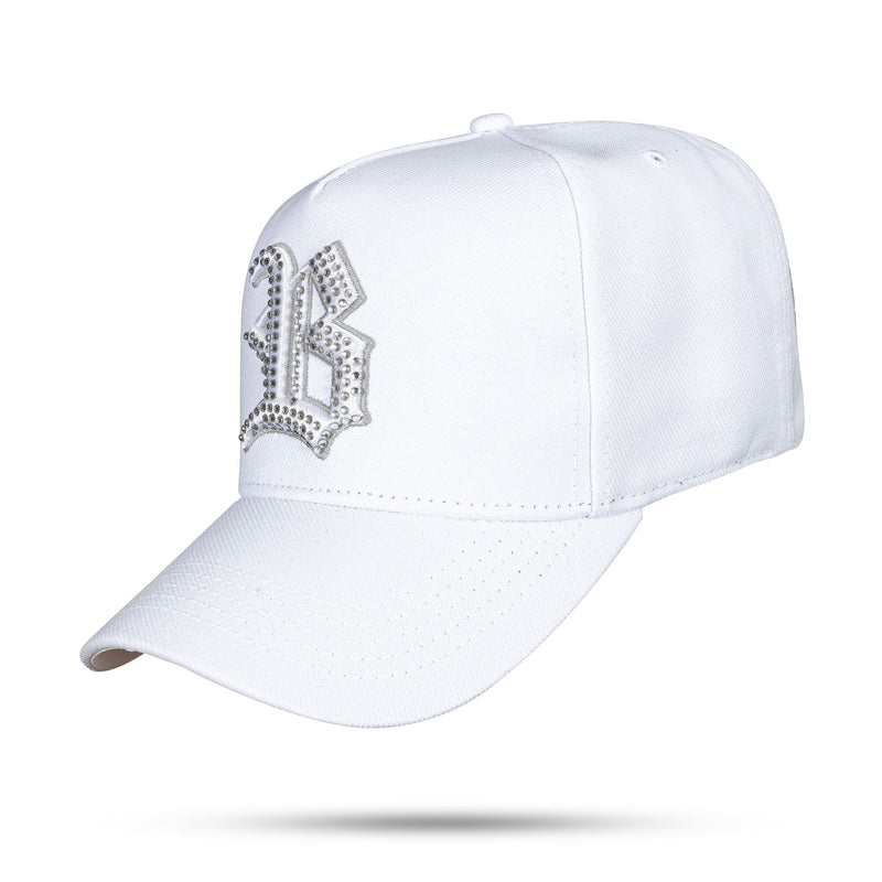 Boné Branco Snapback Wings Strass