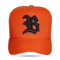 Boné Laranja Snapback Logo Small Preto