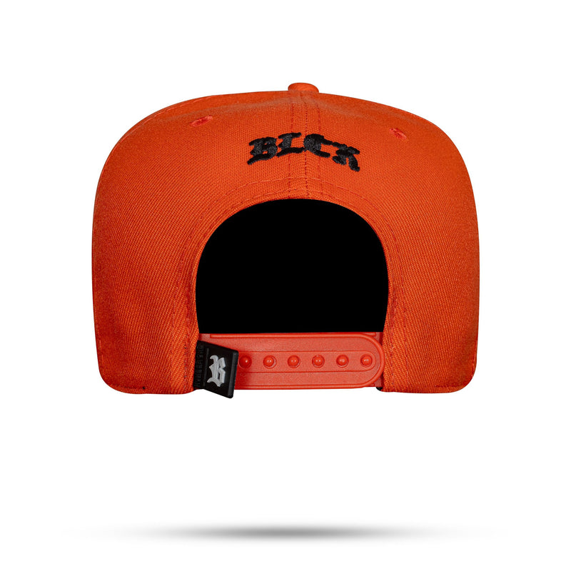 Boné Laranja Snapback Logo Small Preto