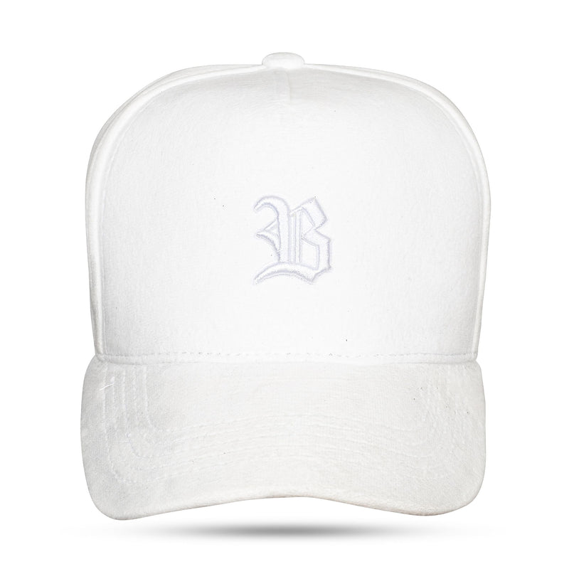 Boné Branco Snapback Veludo Logo Basic