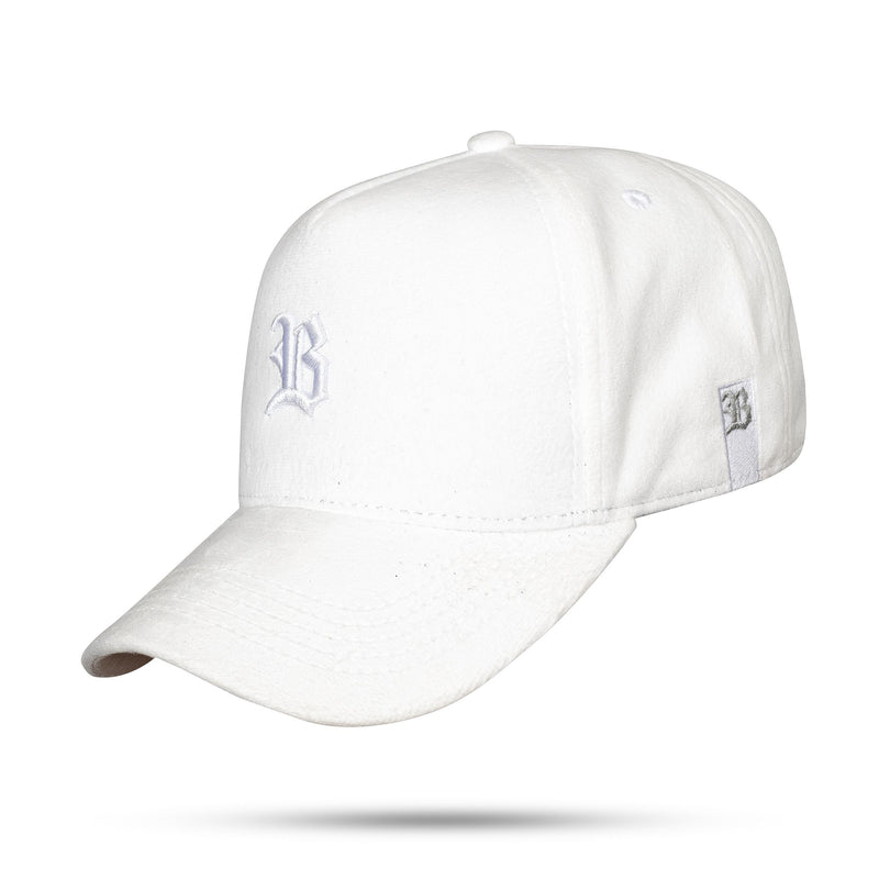 Boné Branco Snapback Veludo Logo Basic