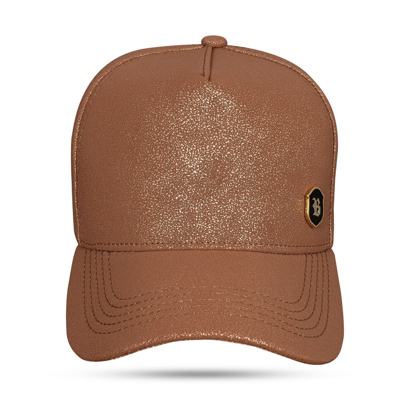 Boné Marrom Chocolate Snapback Galáxia Logo Shield