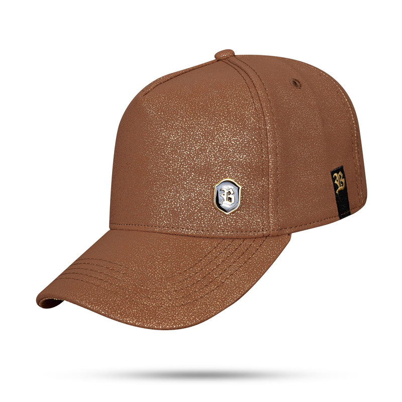 Boné Marrom Chocolate Snapback Galáxia Logo Shield