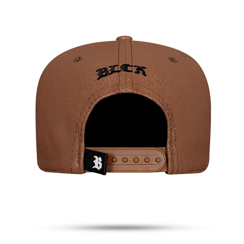 Boné Marrom Chocolate Snapback Galáxia Logo Shield