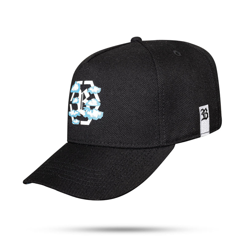 Boné Preto Snapback Cloud