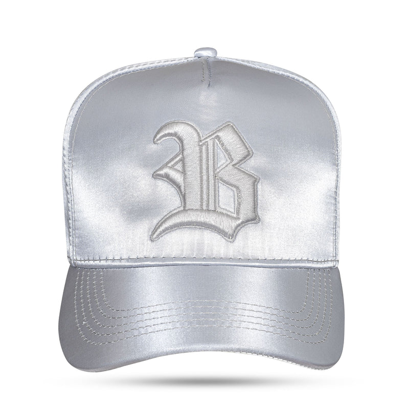 Boné Prata Snapback Luminus Logo B Alto Relevo