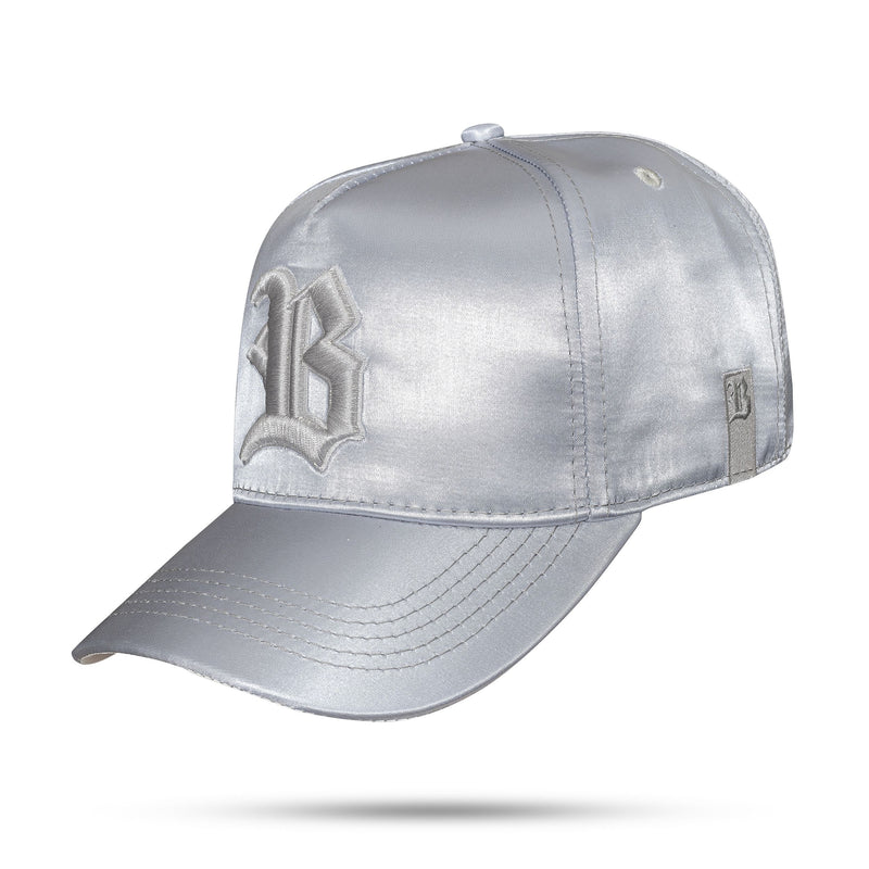 Boné Prata Snapback Luminus Logo B Alto Relevo