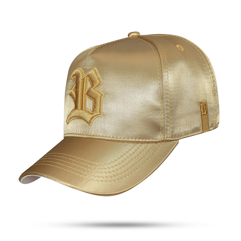 Boné Dourado Snapback Luminus Logo B Alto Relevo