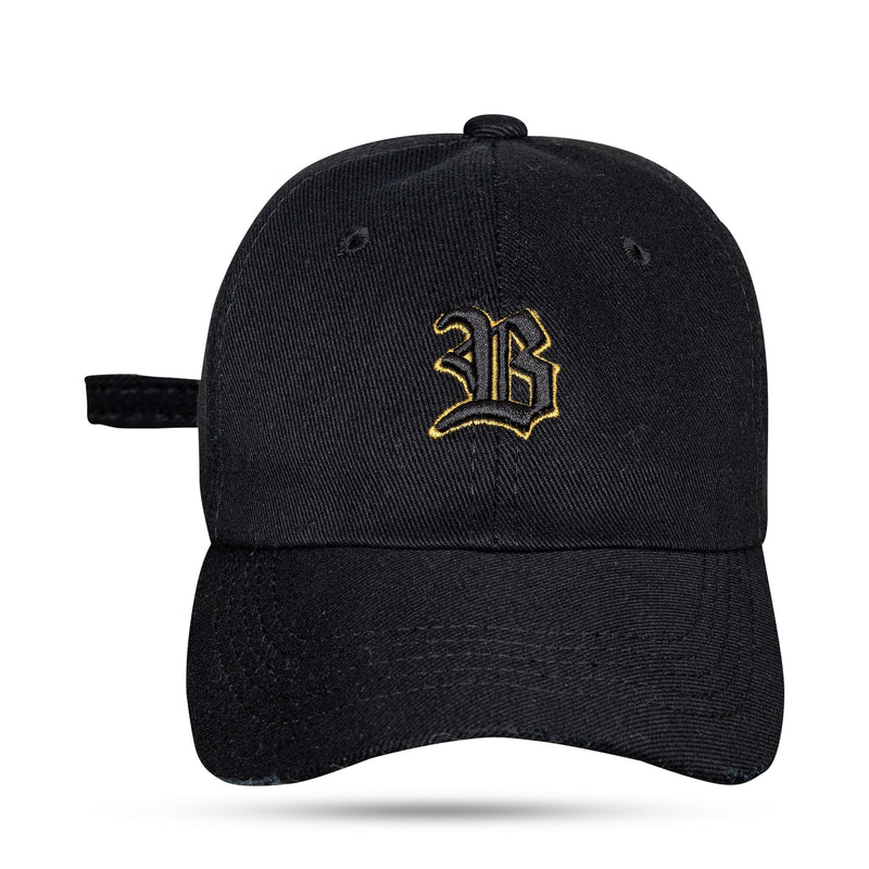 Boné Preto Dad Hat Alto Relevo Contour