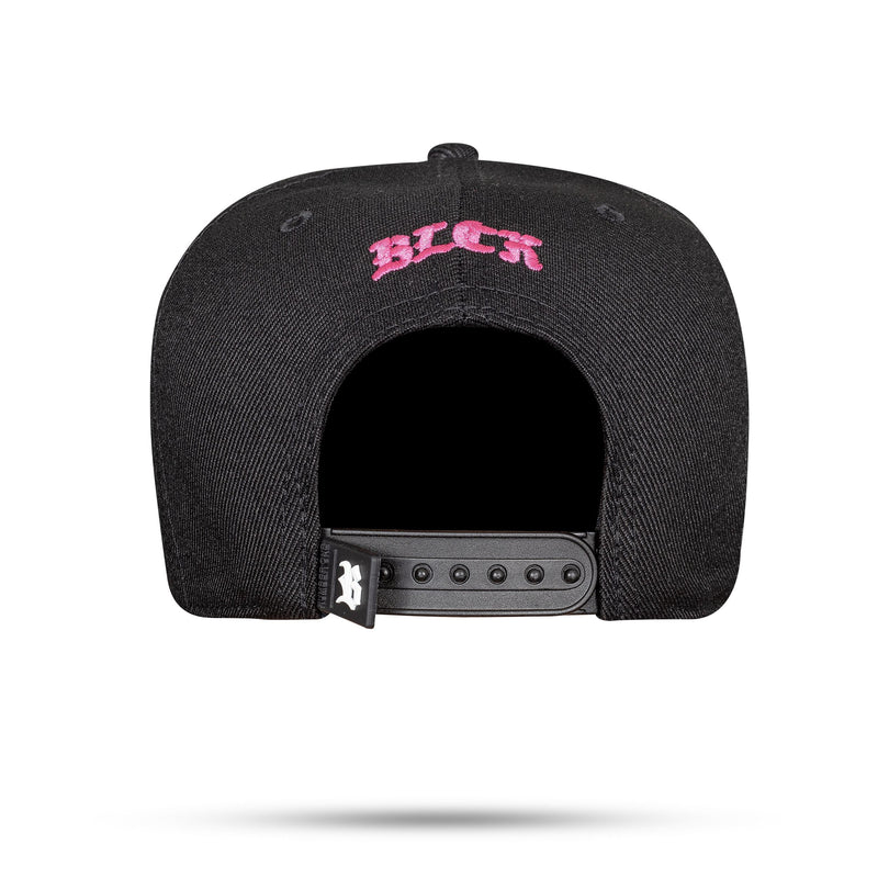 Boné Kids Preto Snapback Contra Aba Blessed Pink