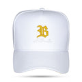 Boné Branco Snapback Authentic B Dourado