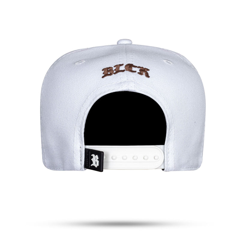 Boné Branco Snapback Authentic B Marrom