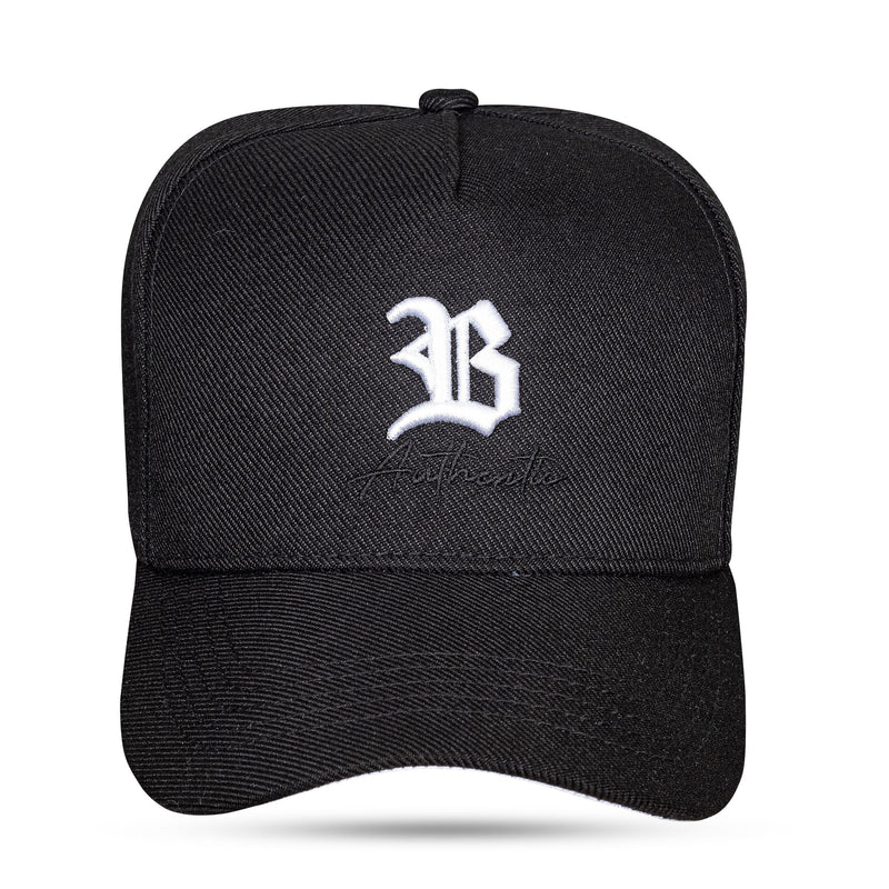 Boné Preto Snapback Authentic B Branco