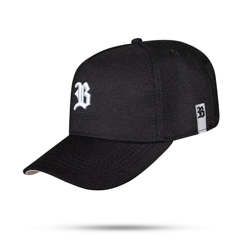 Boné Preto Snapback Authentic B Branco