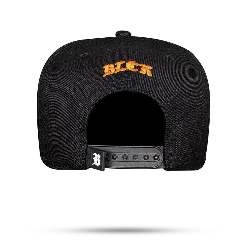 Boné Preto Snapback Authentic B Laranja