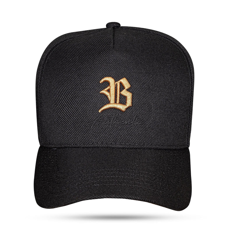 Boné Preto Snapback Authentic B Caramelo