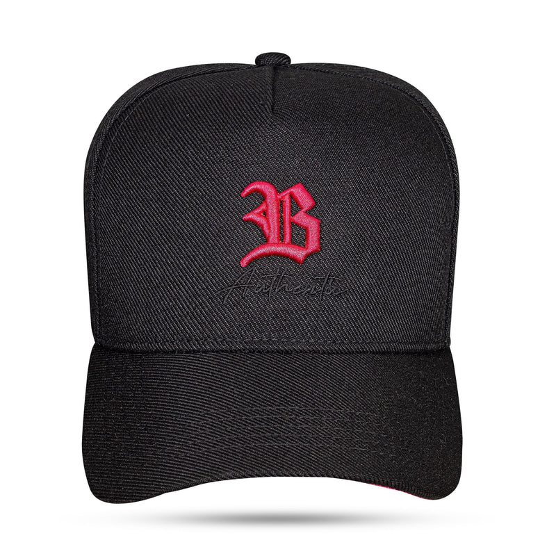 Boné Preto Snapback Authentic B Pink