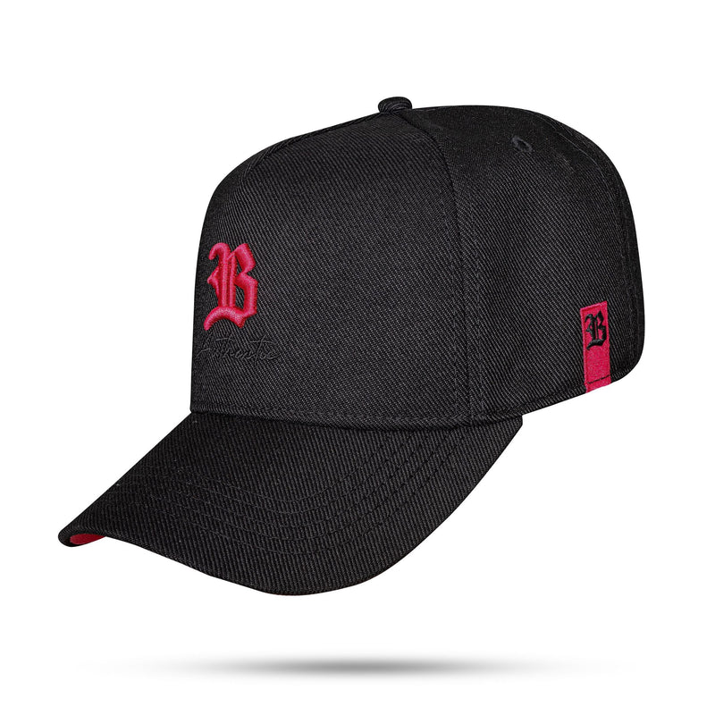 Boné Preto Snapback Authentic B Pink