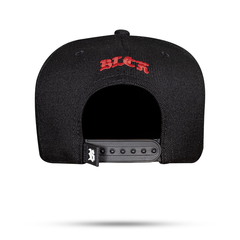 Boné Preto Snapback Authentic B Vermelho