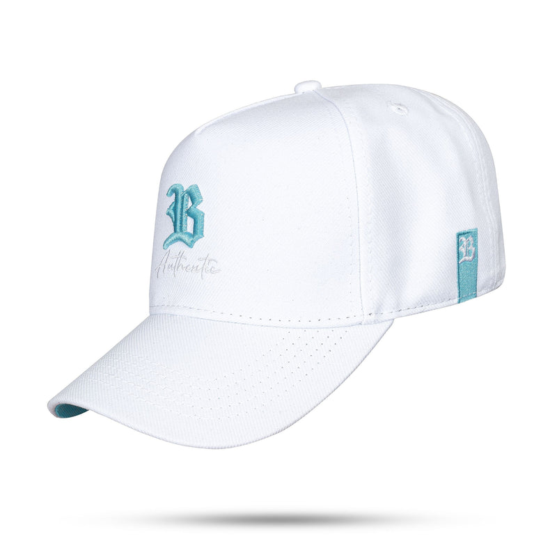 Boné Branco Snapback Authentic B Azul