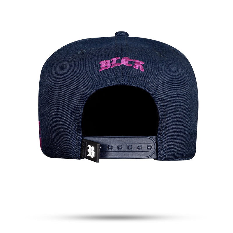 Boné Azul Marinho Snapback Authentic B Roxo