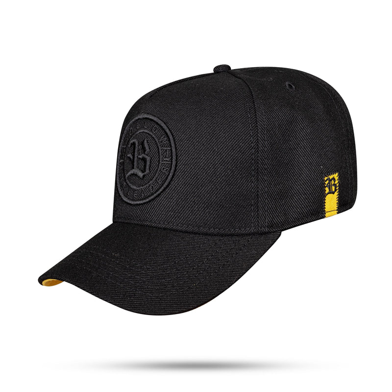 Boné Preto Snapback Follow The Leader Amarelo