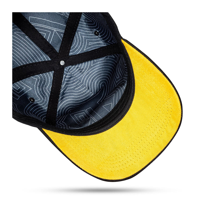 Boné Preto Snapback Follow The Leader Amarelo